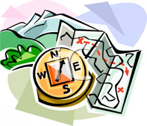 Map with Compass
