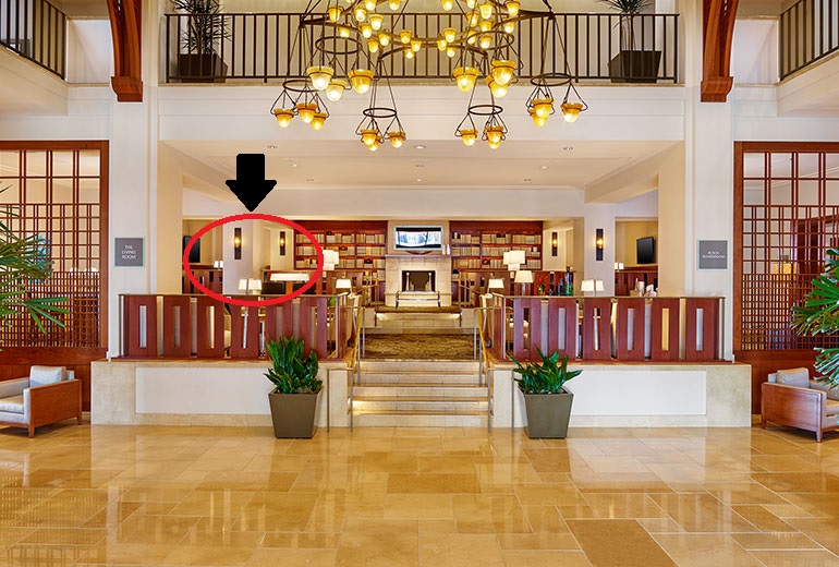 The Westin with arrow